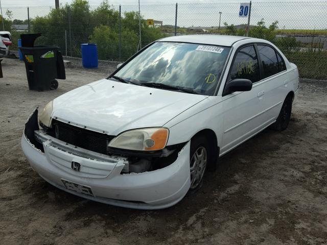 2HGES16522H546288 - 2002 HONDA CIVIC LX WHITE photo 2