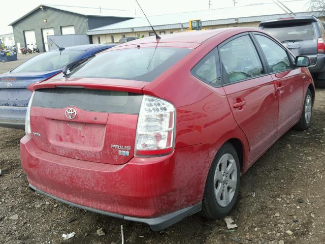 JTDKB20U693473687 - 2009 TOYOTA PRIUS RED photo 4