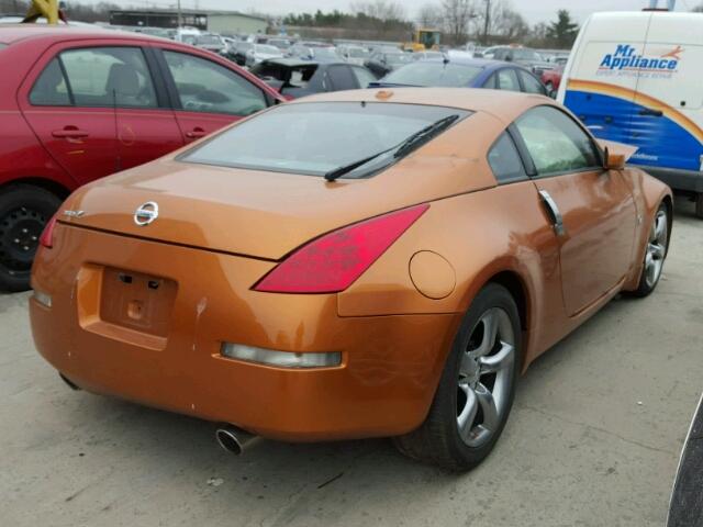 JN1AZ34D16M302006 - 2006 NISSAN 350Z COUPE ORANGE photo 4