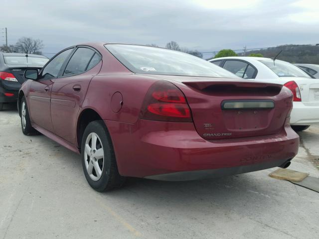 2G2WP522651275812 - 2005 PONTIAC GRAND PRIX Tünd qırmızı foto 3