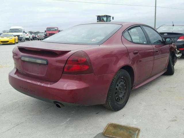 2G2WP522651275812 - 2005 PONTIAC GRAND PRIX Tünd qırmızı foto 4