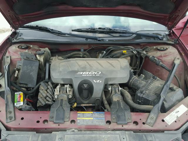 2G2WP522651275812 - 2005 PONTIAC GRAND PRIX Tünd qırmızı foto 7