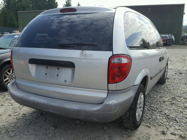 1D4GP25R56B654361 - 2006 DODGE CARAVAN SE SILVER photo 4