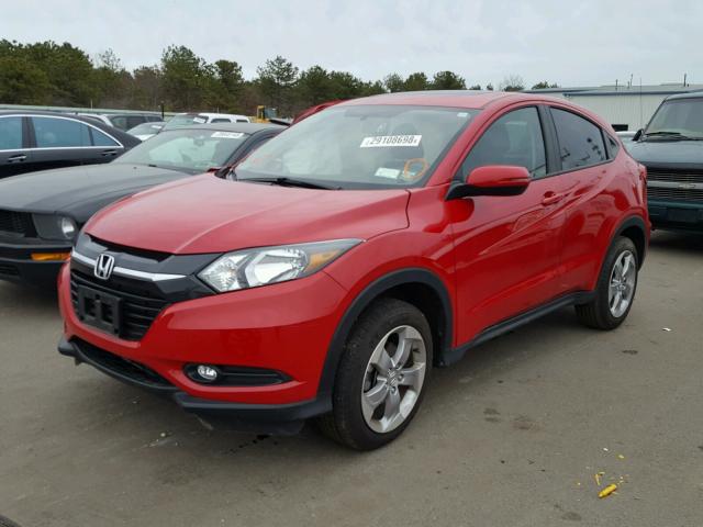 3CZRU6H52GM766182 - 2016 HONDA HR-V EX RED photo 2