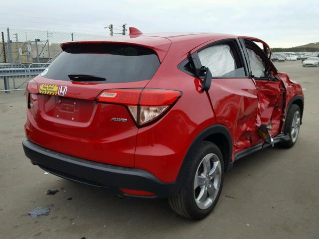 3CZRU6H52GM766182 - 2016 HONDA HR-V EX RED photo 4