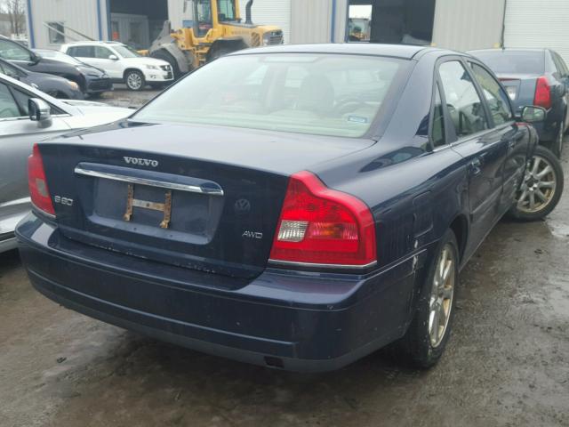 YV1TH59H141368550 - 2004 VOLVO S80 2.5T BLUE photo 4