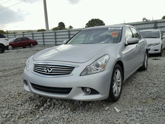 JN1CV6AP0AM204078 - 2010 INFINITI G37 BASE SILVER photo 2