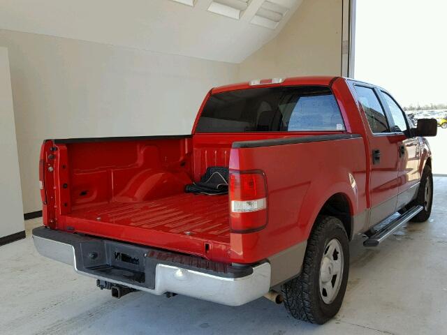 1FTPW12516KB30409 - 2006 FORD F150 SUPER RED photo 4