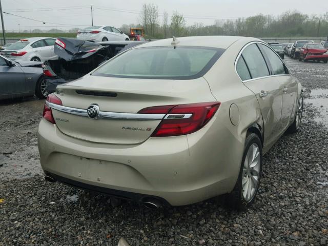 2G4GN5EX6E9234641 - 2014 BUICK REGAL PREM BEIGE photo 4