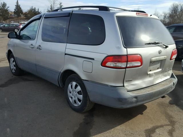 4T3ZF19C52U460262 - 2002 TOYOTA SIENNA CE GRAY photo 3