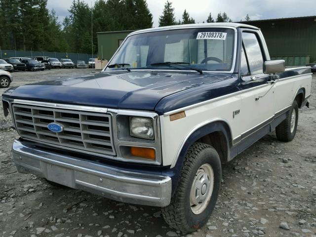 1FTDF15Y7EPB50643 - 1984 FORD F150 BLUE photo 2