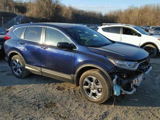 2HKRW2H56HH682785 - 2017 HONDA CR-V EX BLUE photo 1