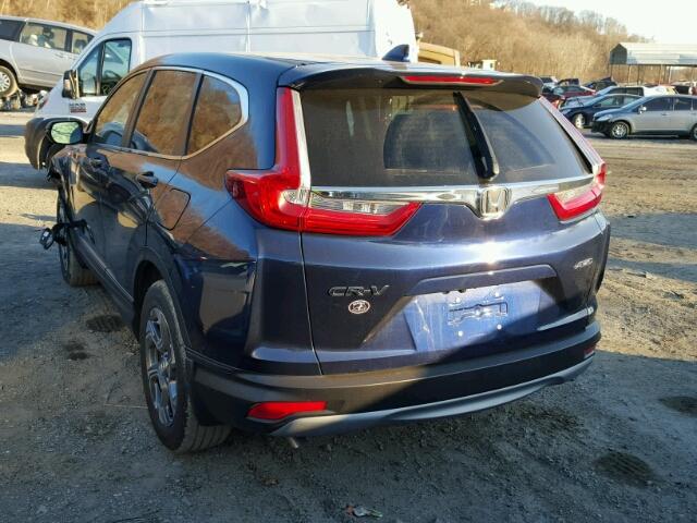 2HKRW2H56HH682785 - 2017 HONDA CR-V EX BLUE photo 3