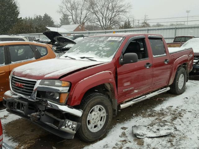 1GTDT136748100442 - 2004 GMC CANYON RED photo 2