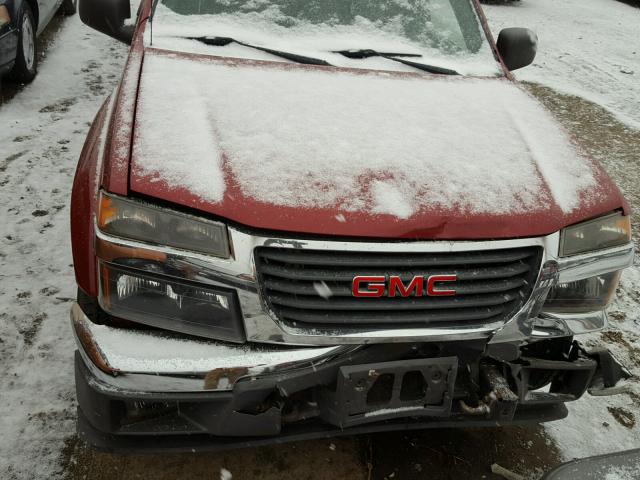 1GTDT136748100442 - 2004 GMC CANYON RED photo 7