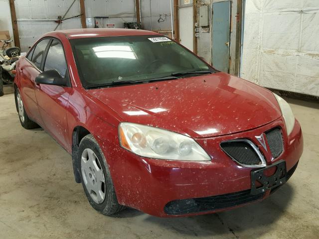 1G2ZF58B874132102 - 2007 PONTIAC G6 VALUE L RED photo 1