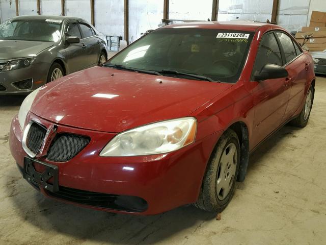 1G2ZF58B874132102 - 2007 PONTIAC G6 VALUE L RED photo 2