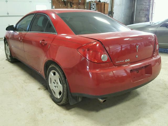 1G2ZF58B874132102 - 2007 PONTIAC G6 VALUE L RED photo 3