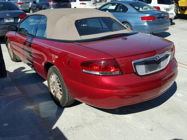 1C3EL55R86N235182 - 2006 CHRYSLER SEBRING TO RED photo 3