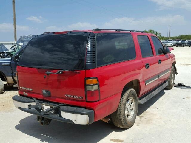 1GNFK16Z55R206344 - 2005 CHEVROLET SUBURBAN RED photo 4