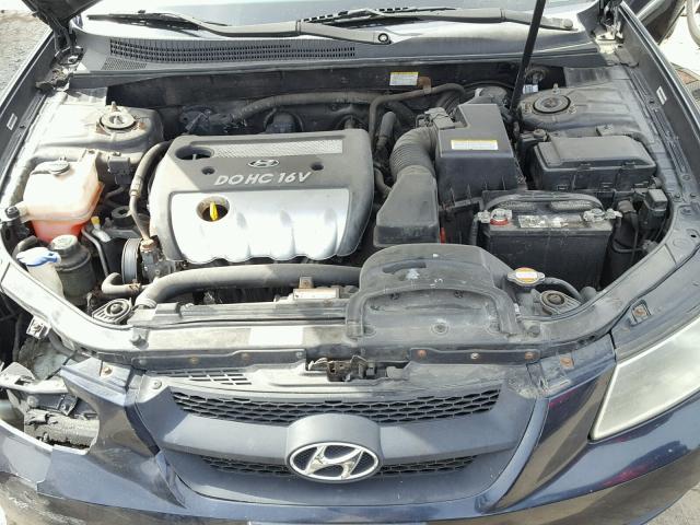 5NPET46C87H263825 - 2007 HYUNDAI SONATA GLS BLUE photo 7