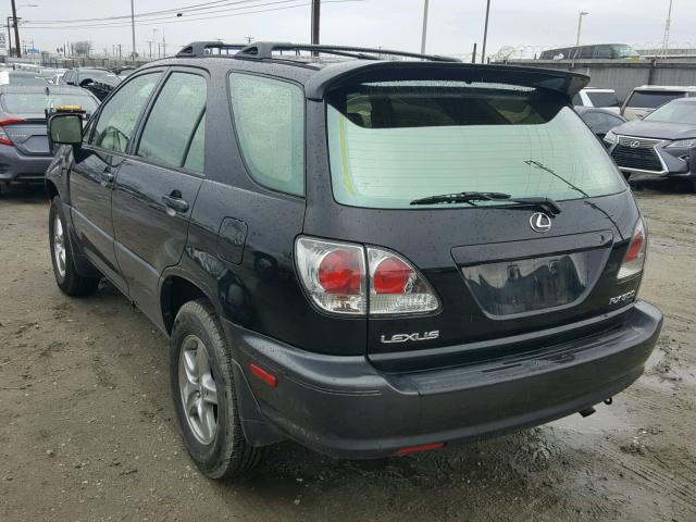 JTJGF10U110100290 - 2001 LEXUS RX 300 BLACK photo 3