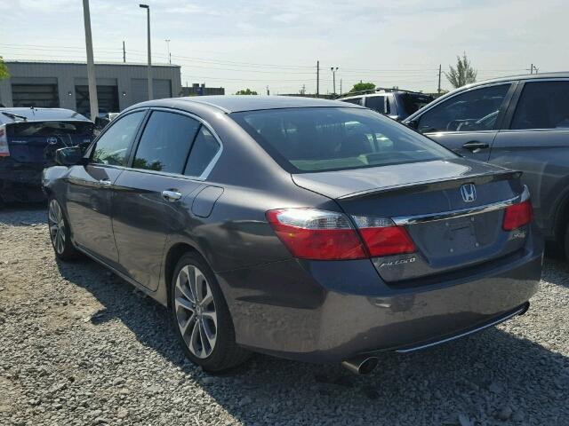 1HGCR2E58DA244290 - 2013 HONDA ACCORD GRAY photo 3