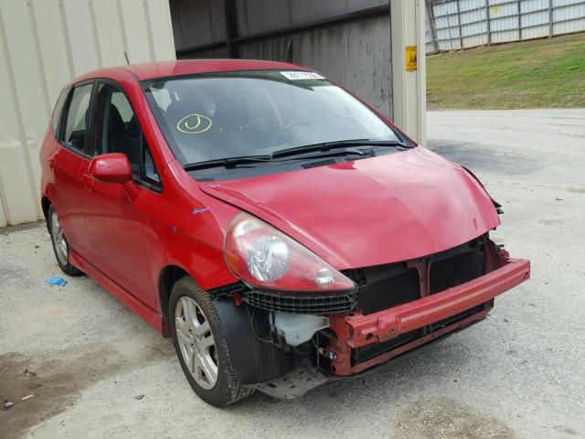 JHMGD38668S029174 - 2008 HONDA FIT SPORT RED photo 1