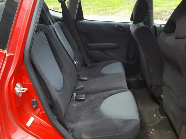 JHMGD38668S029174 - 2008 HONDA FIT SPORT RED photo 6