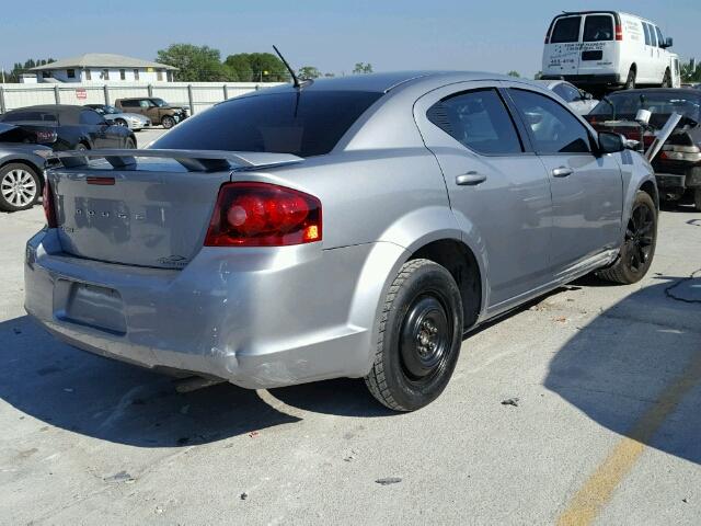 1C3CDZCB3EN162593 - 2014 DODGE AVENGER SX SILVER photo 4