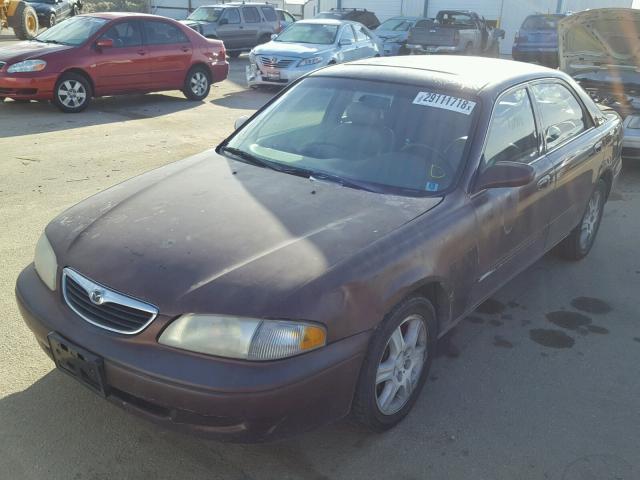 1YVGF22F6Y5155106 - 2000 MAZDA 626 ES PURPLE photo 2