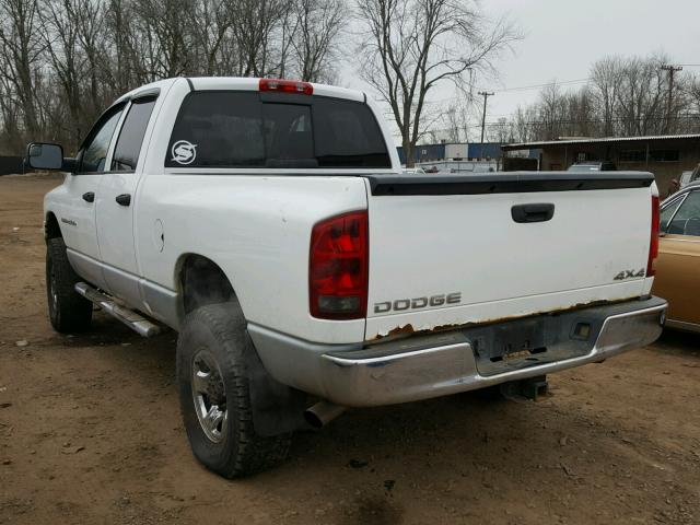 1D7KU28D54J256026 - 2004 DODGE RAM 2500 S WHITE photo 3