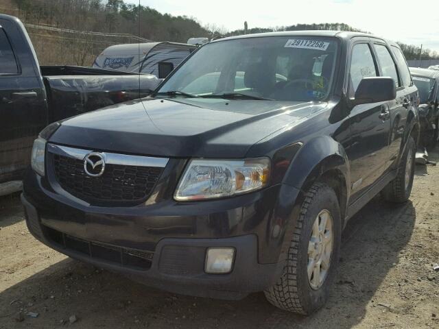 4F2CZ96198KM17690 - 2008 MAZDA TRIBUTE S BLACK photo 2