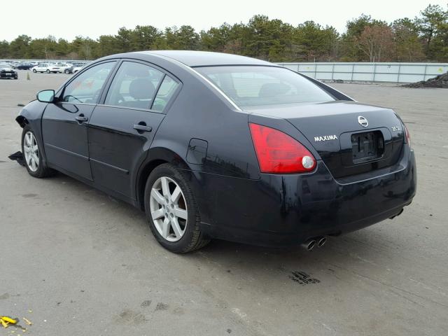 1N4BA41E14C930796 - 2004 NISSAN MAXIMA SE BLACK photo 3