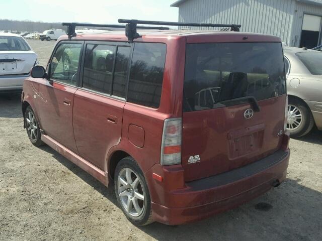 JTLKT324464080314 - 2006 TOYOTA SCION XB MAROON photo 3