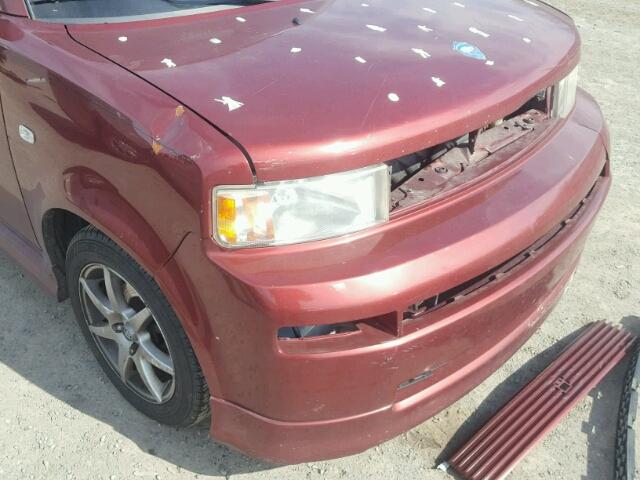 JTLKT324464080314 - 2006 TOYOTA SCION XB MAROON photo 9