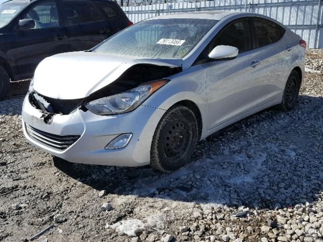 5NPDH4AEXBH008494 - 2011 HYUNDAI ELANTRA GL SILVER photo 2