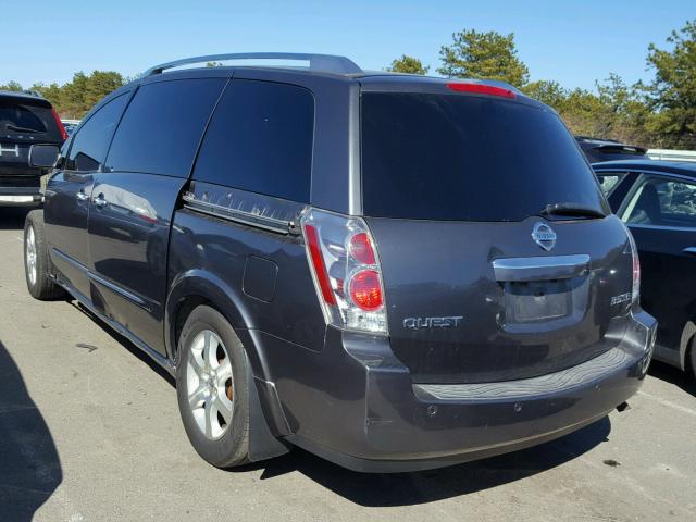 5N1BV28U27N135924 - 2007 NISSAN QUEST S GRAY photo 3