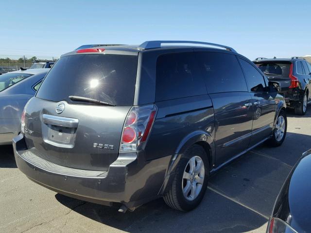 5N1BV28U27N135924 - 2007 NISSAN QUEST S GRAY photo 4