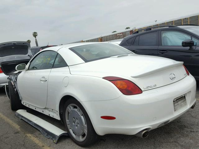 JTHFN48Y450062780 - 2005 LEXUS SC 430 WHITE photo 3