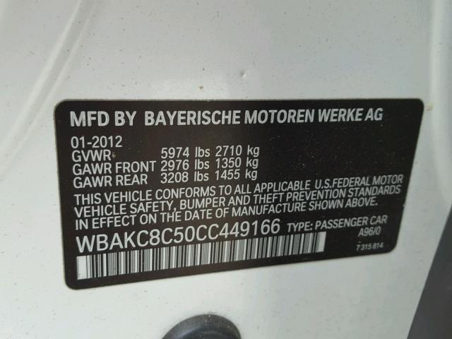 WBAKC8C50CC449166 - 2012 BMW ALPINA B7 თეთრი ფოტო 10