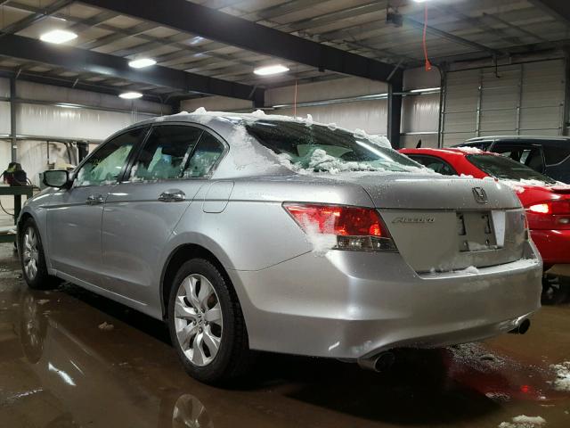 1HGCP36849A013981 - 2009 HONDA ACCORD EXL SILVER photo 3