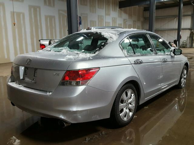 1HGCP36849A013981 - 2009 HONDA ACCORD EXL SILVER photo 4