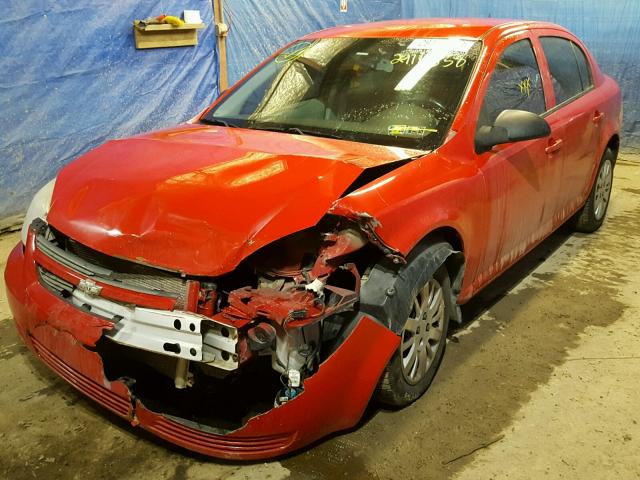 1G1AB5F52A7216223 - 2010 CHEVROLET COBALT LS RED photo 2