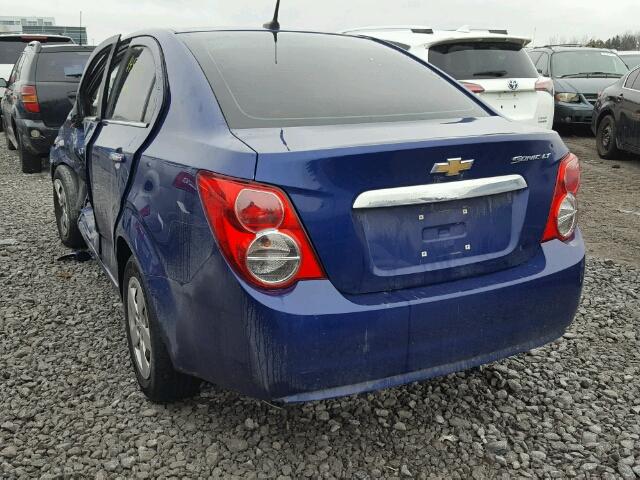 1G1JC5SH6D4166199 - 2013 CHEVROLET SONIC LT BLUE photo 3