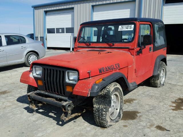 2J4FY19E1KJ167170 - 1989 JEEP WRANGLER / ORANGE photo 2