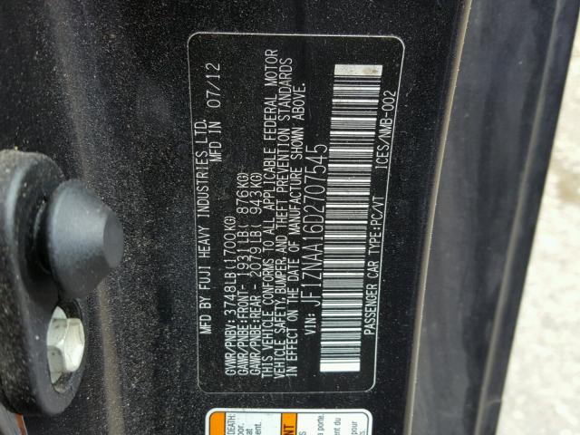 JF1ZNAA16D2707545 - 2013 TOYOTA SCION FR-S გრაფიტი ფოტო 10