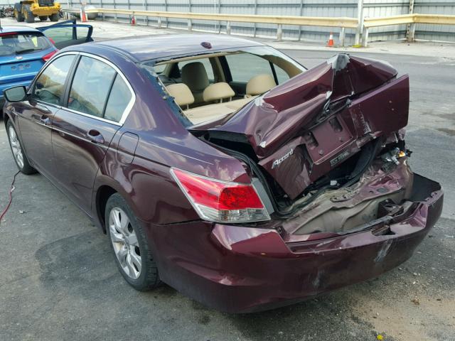 1HGCP2F8XAA054050 - 2010 HONDA ACCORD EXL MAROON photo 3