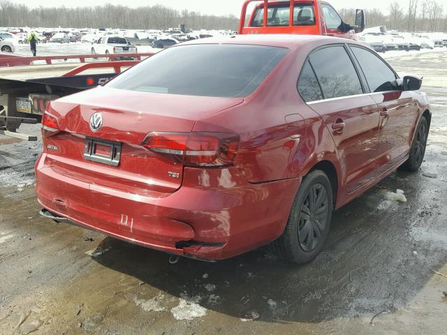 3VW167AJ0HM390140 - 2017 VOLKSWAGEN JETTA S MAROON photo 4