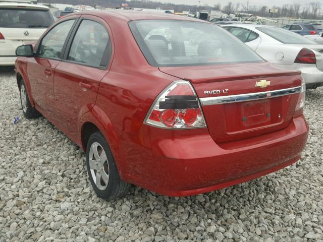 KL1TD5DE8AB094856 - 2010 CHEVROLET AVEO LS RED photo 3